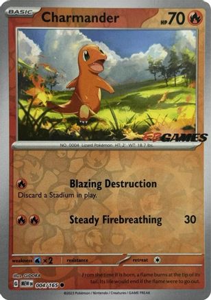Image of Charmander (004/165) (EB Games Exclusive) [Miscellaneous Cards]