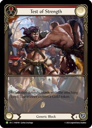 Image of Test of Strength - FAB199 (FAB199) - Flesh and Blood: Promo Cards Rainbow Foil