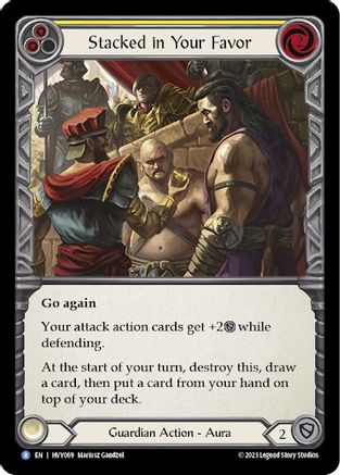 Image of Stacked in Your Favor (Yellow) [HVY069] (Heavy Hitters)