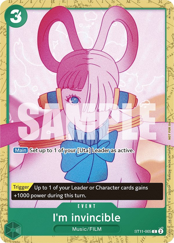 Image of I'm invincible (Starter Deck 11: Uta Deck Battle) [One Piece Promotion Cards]