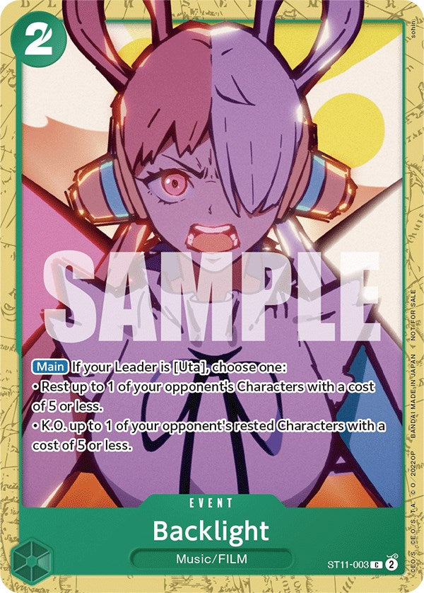 Image of Backlight (Starter Deck 11: Uta Deck Battle) [One Piece Promotion Cards]