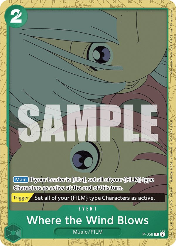 Image of Where the Wind Blows (Starter Deck 11: Uta Deck Battle) [One Piece Promotion Cards]
