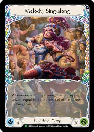 Image of Melody, Sing-along - HER103 (HER103) - Flesh and Blood: Promo Cards Cold Foil