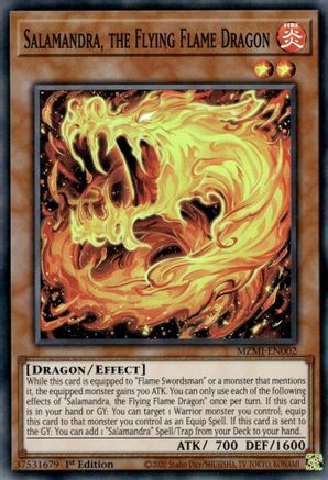 Image of Salamandra, the Flying Flame Dragon [MZMI-EN002] Super Rare