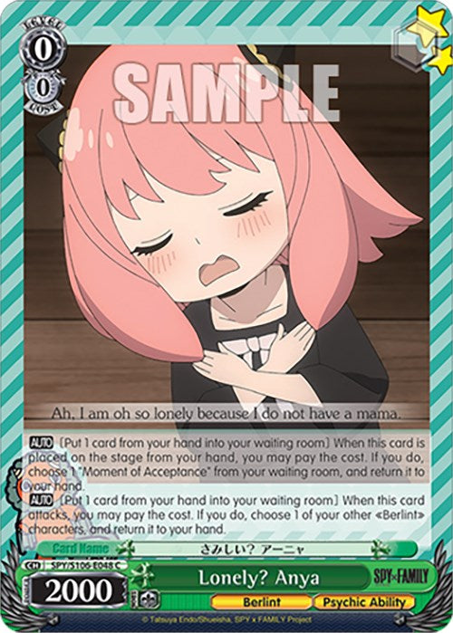 Image of Lonely? Anya (SPY/S106-E048 C) [SPY x FAMILY]