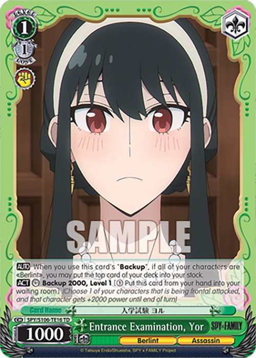 Image of Entrance Examination, Yor (SPY/S106-TE16 TD) [SPY x FAMILY]
