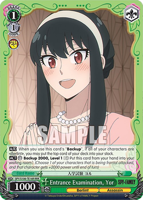 Image of Entrance Examination, Yor (SPY/S106-TE16R RRR) [SPY x FAMILY]