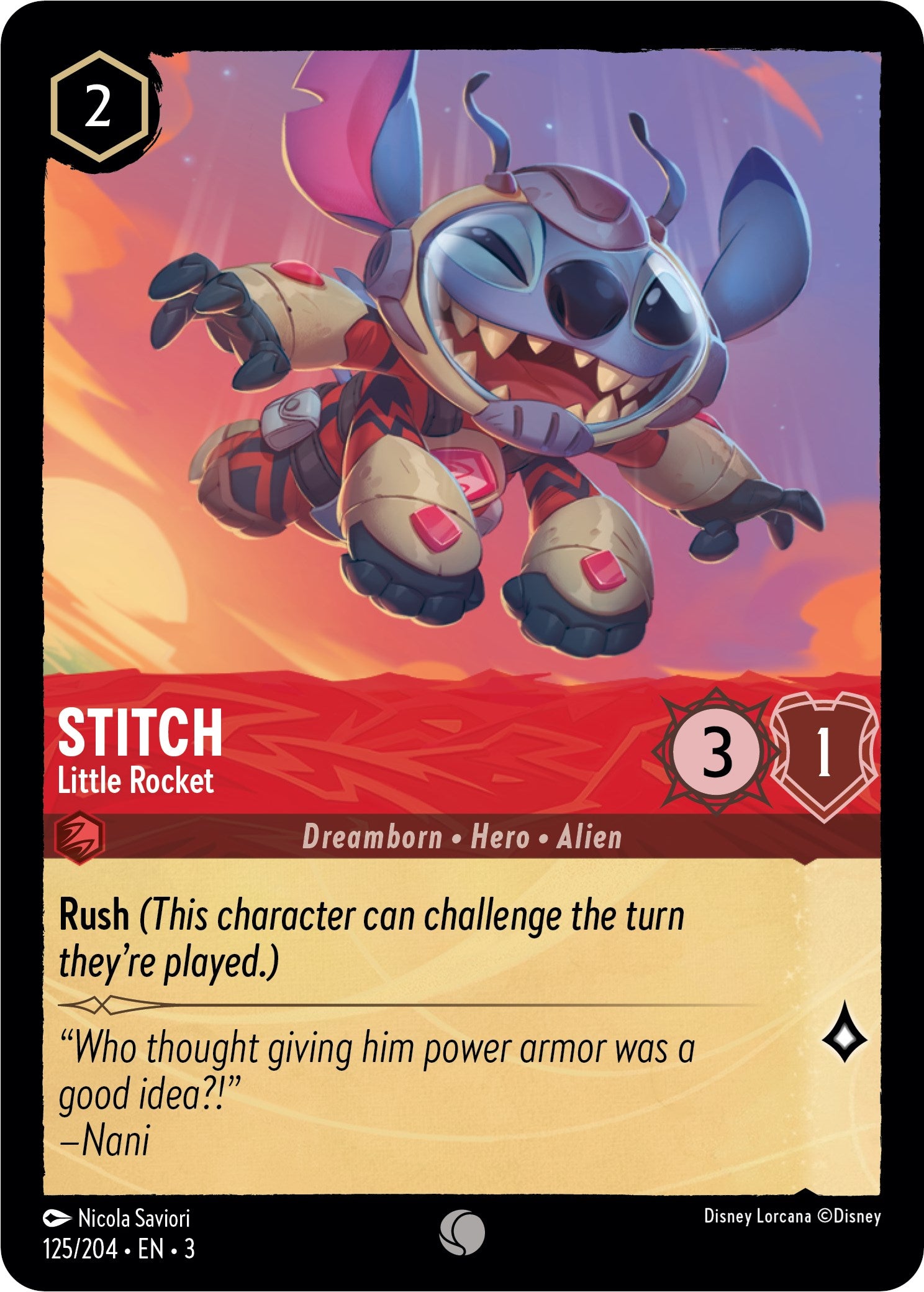 Image of Stitch - Little Rocket (125/204) [Into the Inklands]