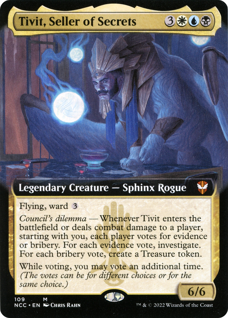 Image of Tivit, Seller of Secrets (Extended Art) [Streets of New Capenna Commander]