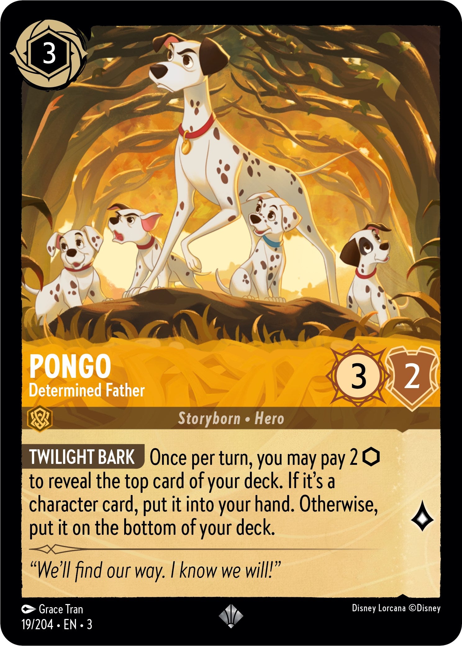 Image of Pongo - Determined Father (19/204) [Into the Inklands]