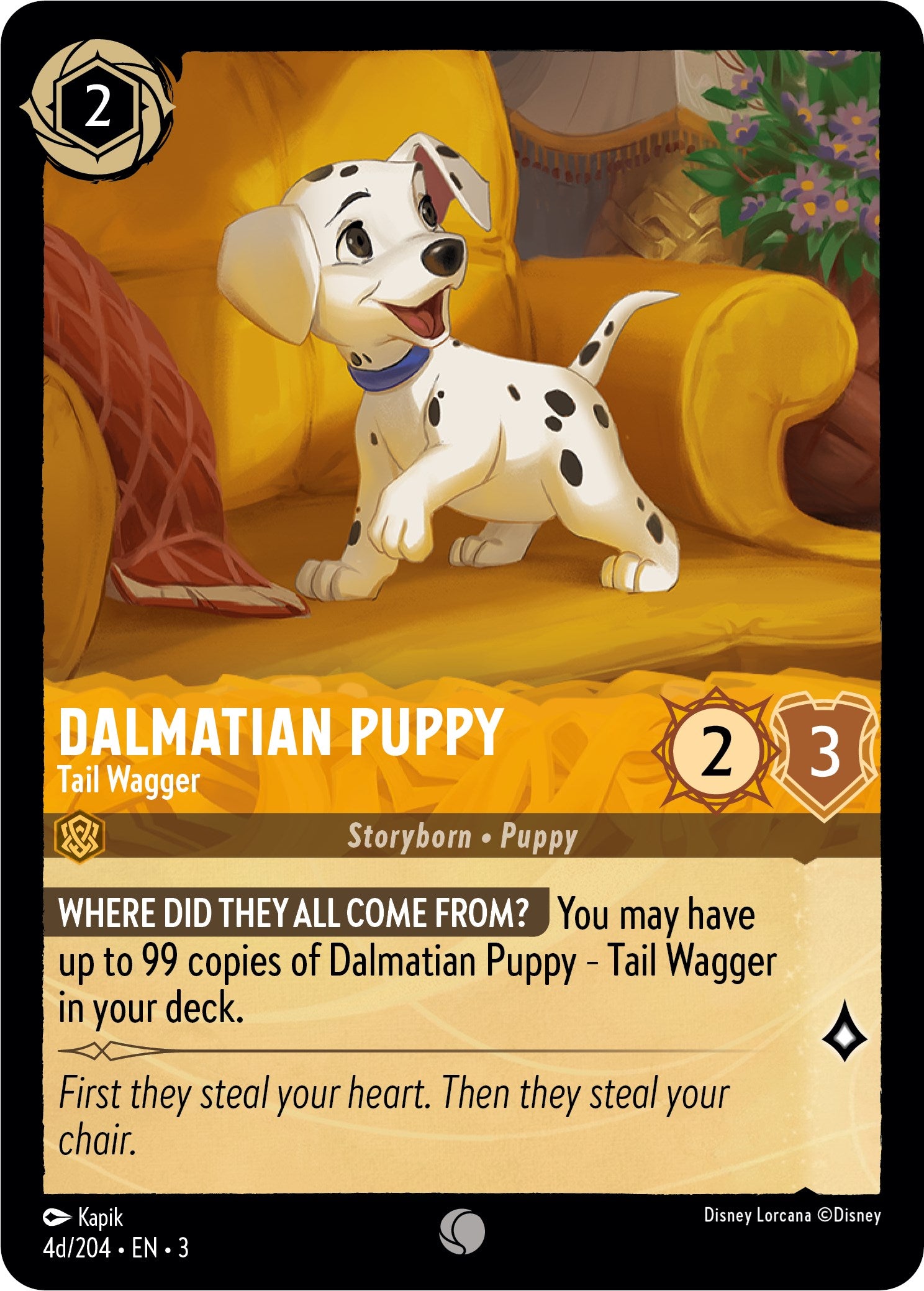 Image of Dalmatian Puppy - Tail Wagger (4d) (4d/204) [Into the Inklands]