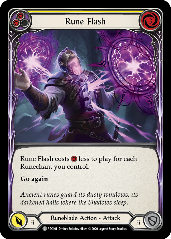 Image of Rune Flash (Yellow) [U-ARC101] (Arcane Rising Unlimited)  Unlimited Normal