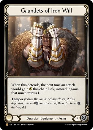 Image of Gauntlets of Iron Will [HVY053] (Heavy Hitters)  Rainbow Foil