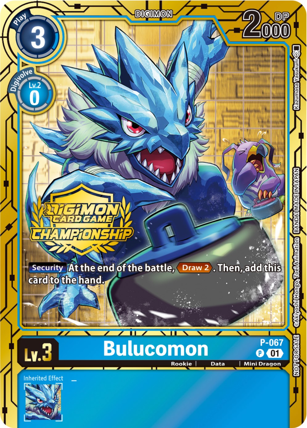 Image of Bulucomon [P-067] (Championship 2023 Gold Card Set) [Promotional Cards]