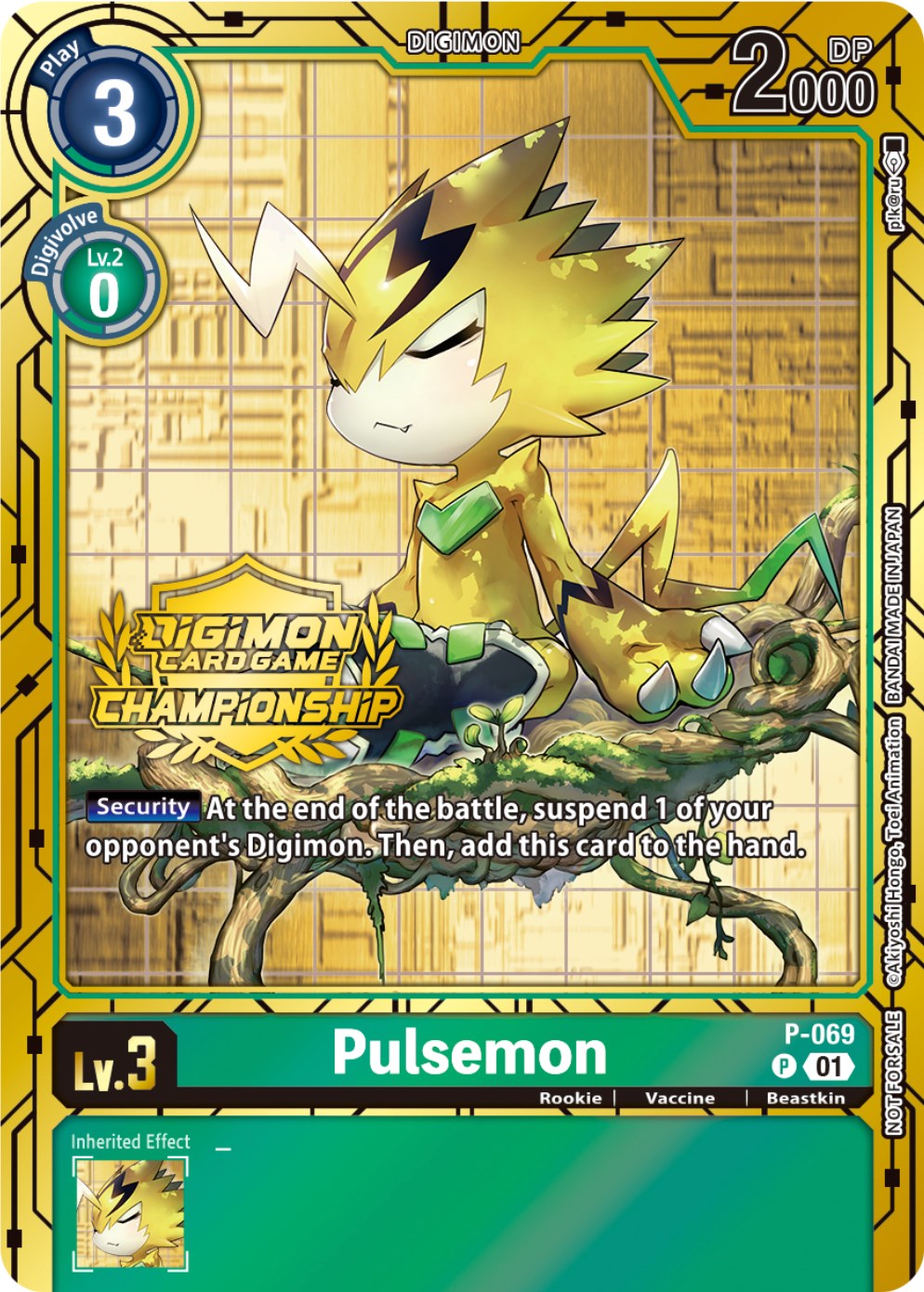 Image of Pulsemon [P-069] (Championship 2023 Gold Card Set) [Promotional Cards]