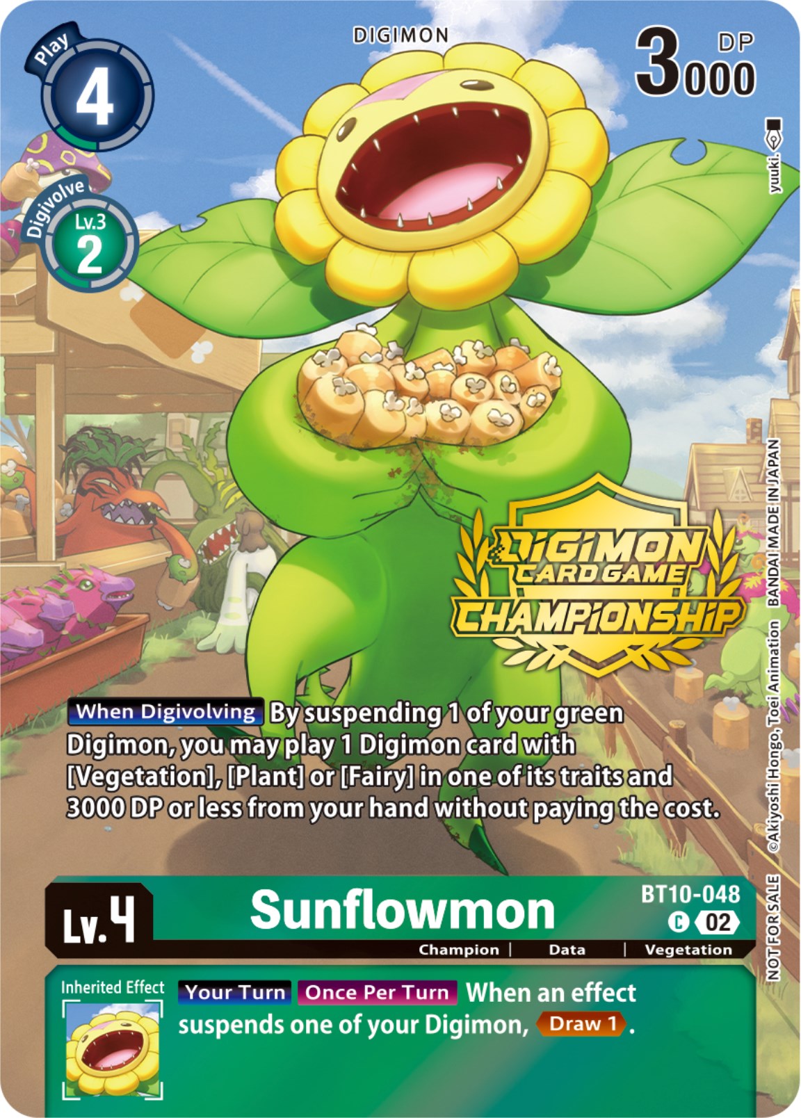 Image of Sunflowmon [BT10-048] (Championship 2023 Tamers Pack) [Xros Encounter Promos]