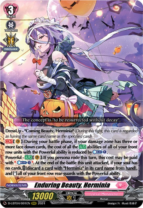 Image of Enduring Beauty, Herminia (D-LBT04/001EN) [Lyrical Monasterio: Trick or Trick!]