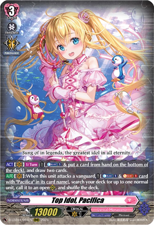 Image of Top Idol, Pacifica (D-LBT04/004EN) [Lyrical Monasterio: Trick or Trick!]