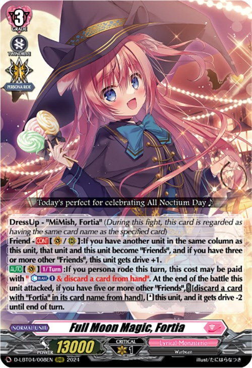 Image of Full Moon Magic, Fortia (D-LBT04/008EN) [Lyrical Monasterio: Trick or Trick!]
