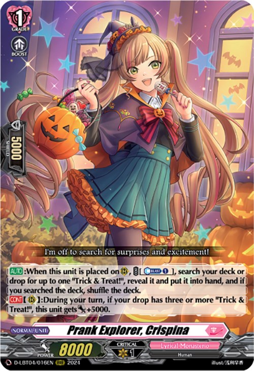 Image of Prank Explorer, Crispina (D-LBT04/016EN) [Lyrical Monasterio: Trick or Trick!]