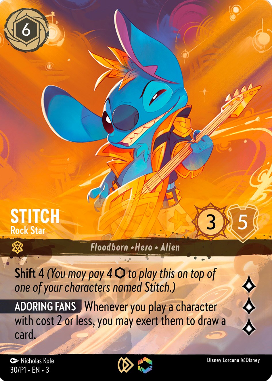 Image of Stitch - Rock Star (Store Championship) (30) [Promo Cards]