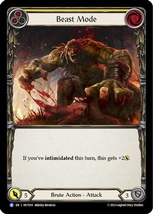 Image of Beast Mode (Yellow) [HVY018] (Heavy Hitters)  Rainbow Foil