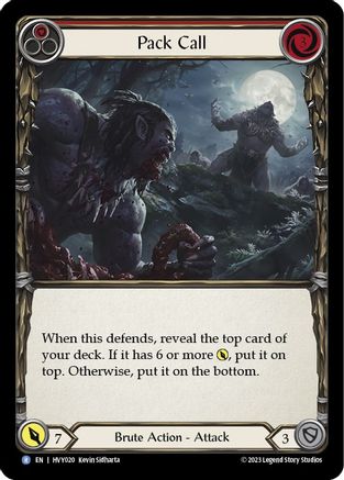 Image of Pack Call (Red) [HVY020] (Heavy Hitters)
