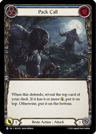 Image of Pack Call (Blue) [HVY022] (Heavy Hitters)  Rainbow Foil