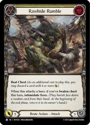 Image of Rawhide Rumble (Yellow) [HVY024] (Heavy Hitters)  Rainbow Foil