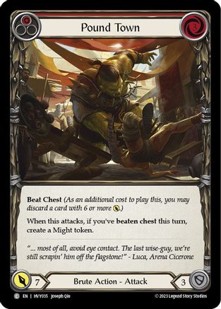 Image of Pound Town (Red) [HVY035] (Heavy Hitters)  Rainbow Foil