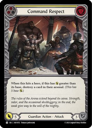 Image of Command Respect (Yellow) [HVY072] (Heavy Hitters)  Rainbow Foil