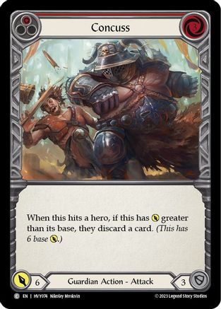 Image of Concuss (Red) [HVY074] (Heavy Hitters)  Rainbow Foil