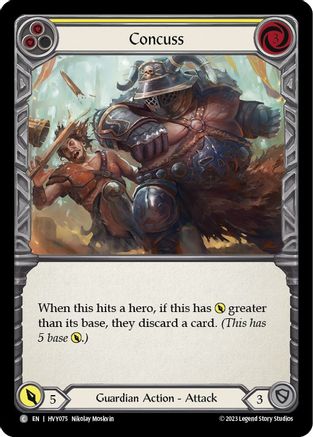 Image of Concuss (Yellow) [HVY075] (Heavy Hitters)  Rainbow Foil