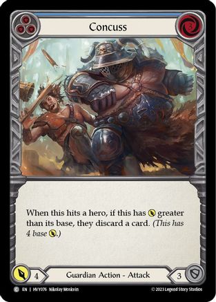 Image of Concuss (Blue) [HVY076] (Heavy Hitters)  Rainbow Foil