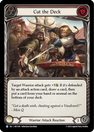 Image of Cut the Deck (Red) [HVY106] (Heavy Hitters)  Rainbow Foil