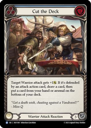 Image of Cut the Deck (Blue) [HVY108] (Heavy Hitters)  Rainbow Foil