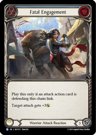 Image of Fatal Engagement (Blue) [HVY111] (Heavy Hitters)  Rainbow Foil