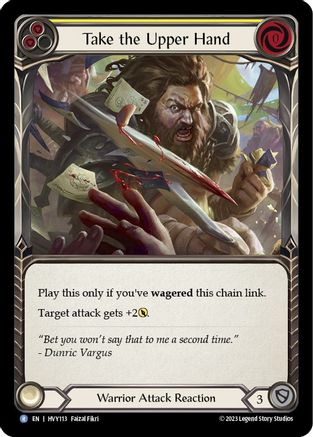 Image of Take the Upper Hand (Yellow) [HVY113] (Heavy Hitters)  Rainbow Foil