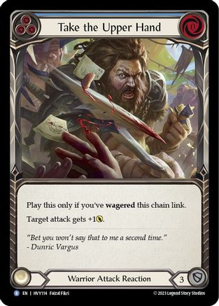 Image of Take the Upper Hand (Blue) [HVY114] (Heavy Hitters)  Rainbow Foil