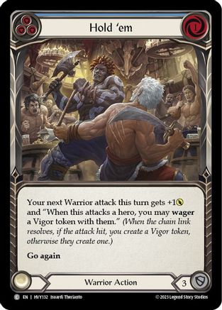 Image of Hold 'em (Blue) [HVY132] (Heavy Hitters)  Rainbow Foil