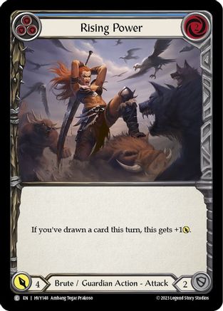 Image of Rising Power (Blue) [HVY148] (Heavy Hitters)  Rainbow Foil