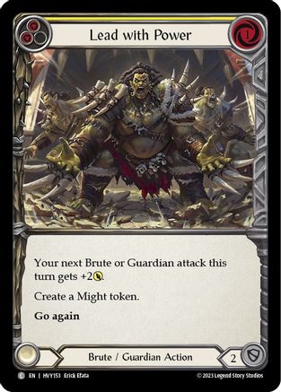 Image of Lead with Power (Yellow) [HVY153] (Heavy Hitters)  Rainbow Foil