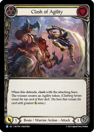 Image of Clash of Agility (Yellow) [HVY158] (Heavy Hitters)  Rainbow Foil