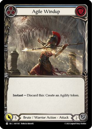 Image of Agile Windup (Blue) (Rainbow Foil) [HVY165] (Heavy Hitters)  Rainbow Foil