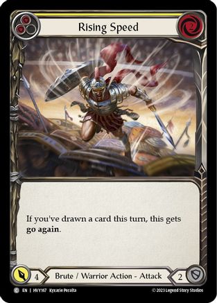 Image of Rising Speed (Yellow) [HVY167] (Heavy Hitters)  Rainbow Foil