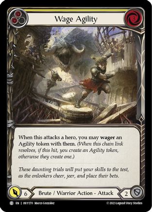Image of Wage Agility (Yellow) [HVY170] (Heavy Hitters)  Rainbow Foil