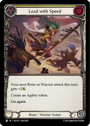Image of Lead with Speed (Yellow) [HVY173] (Heavy Hitters)  Rainbow Foil
