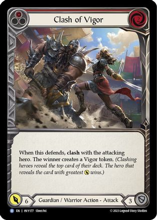 Image of Clash of Vigor (Red) [HVY177] (Heavy Hitters)  Rainbow Foil