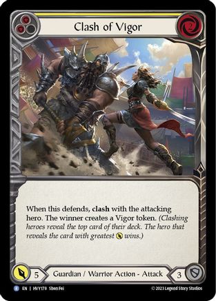 Image of Clash of Vigor (Yellow) [HVY178] (Heavy Hitters)  Rainbow Foil