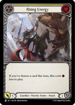 Image of Rising Energy (Yellow) [HVY184] (Heavy Hitters)  Rainbow Foil